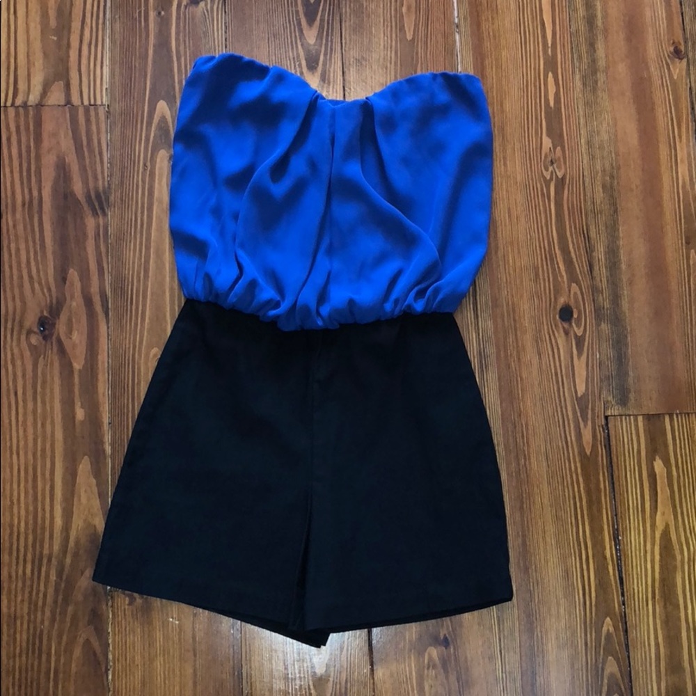 Tube top shorts romper